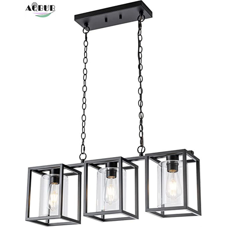 AQUABUBINC 3 Light Kitchen Island Linear Pendant Wayfair